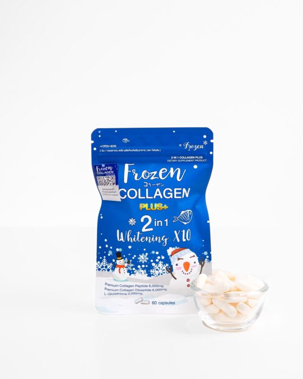 Frozen Collagen Plus+ 2 in 1 Whitening x10 – 60 Capsules for Brightening & Skin Tightening